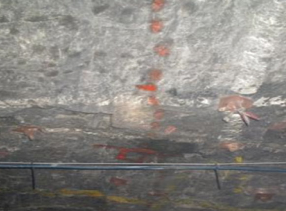 Cabling encountered along survey line